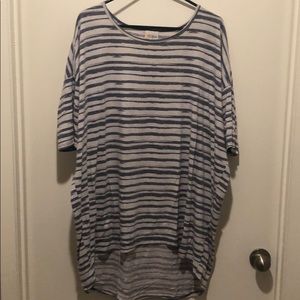 Blue and gray LuLaRoe Irma.